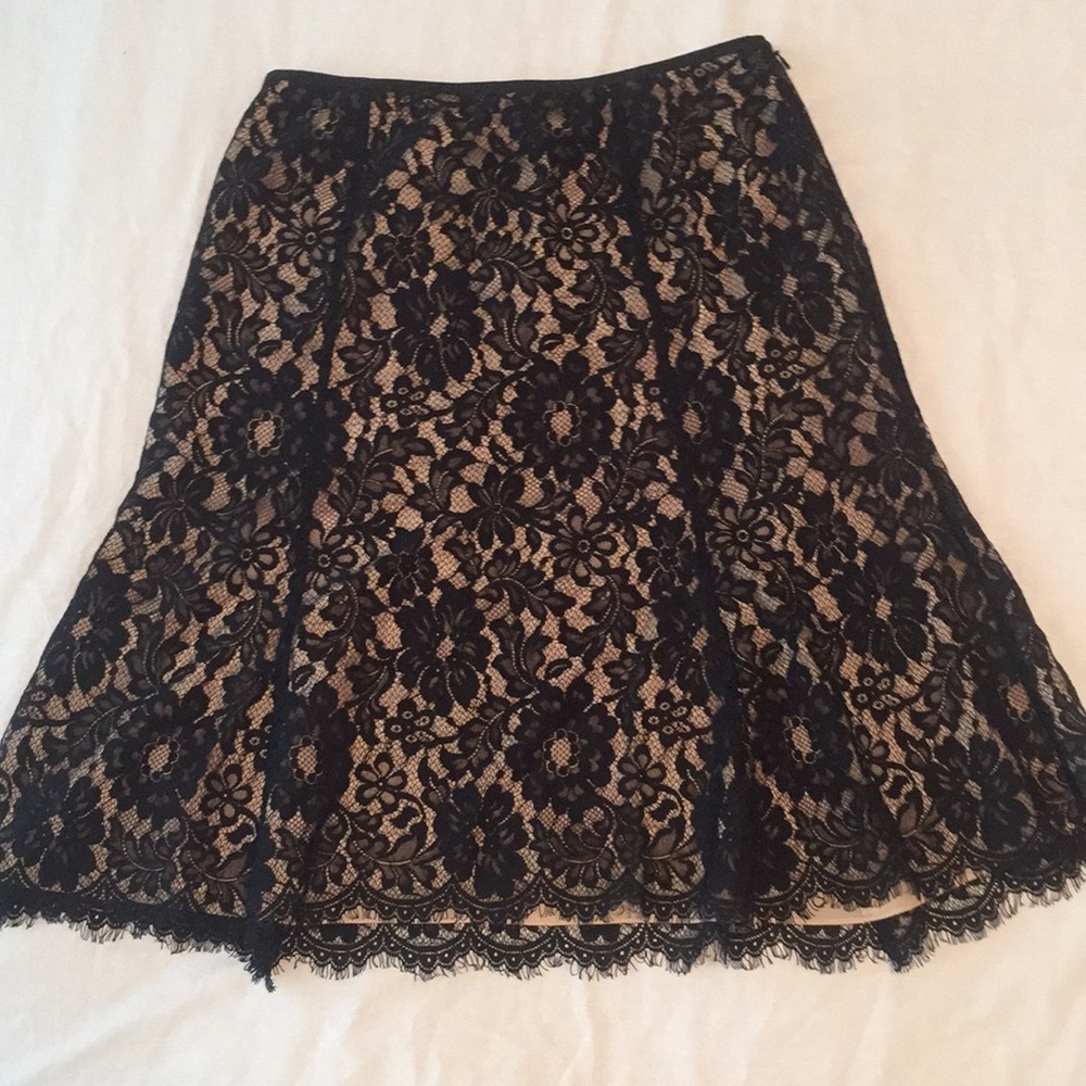 Black Ann Taylor lace skirt